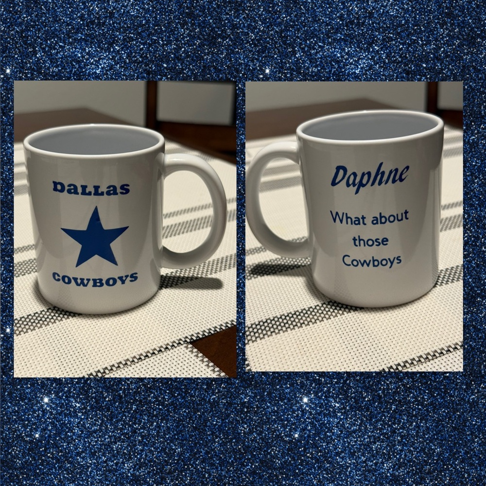 Dallas Cowboys White and Blue Mug